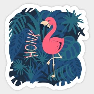 Flamingo Honk Sticker